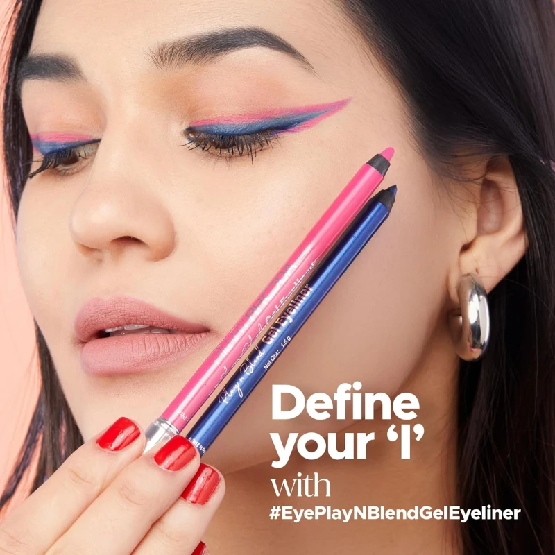 Hilary Rhoda Play n Blend Gel Eyeliner | One Stroke Application | Highly Pigmented | Matte & Shimmer Finish | 2 in 1 Smudger + Eyeliner | Butter Smooth Texture | 1.5g - (Purple Drama | Shade 12) thumbnail 3